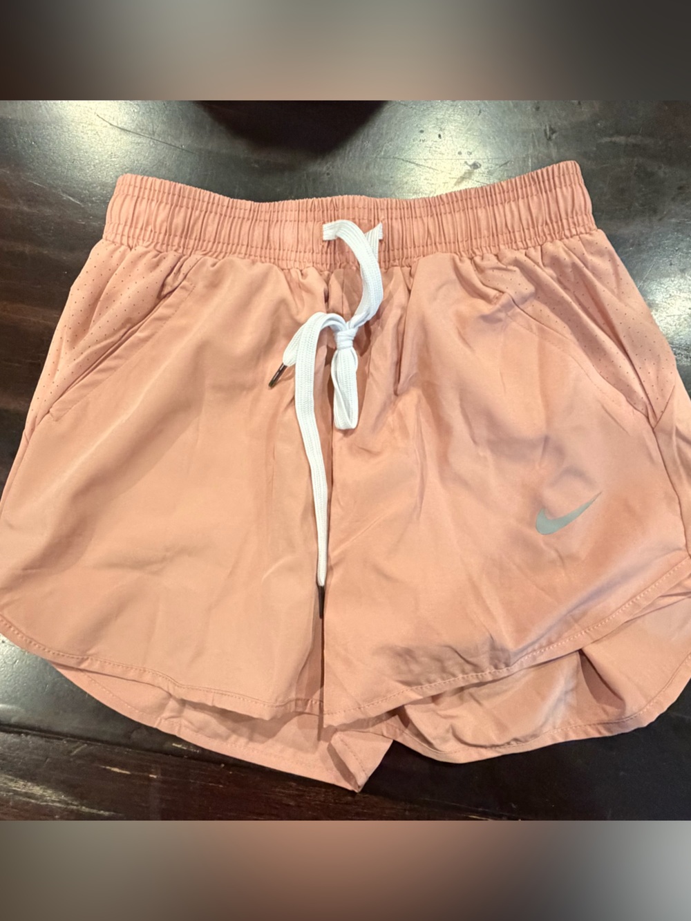 Source Unknown Peach Athletic Shorts with White Drawstring